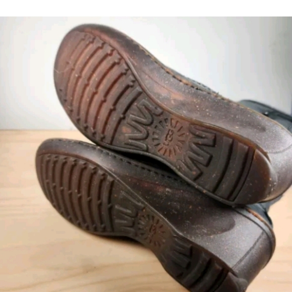 UGG Skylair Boot Women's Size 6 Gray Suede Knit Lined Logo Shearling Tall - Picture 5 of 10